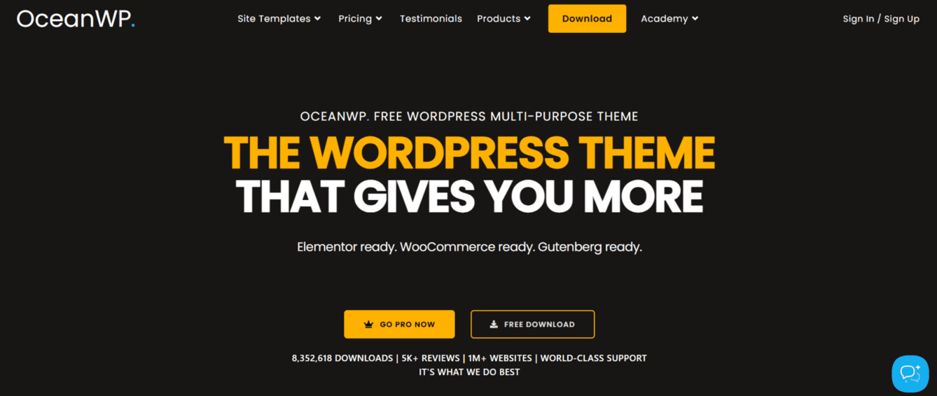 oceanwp theme